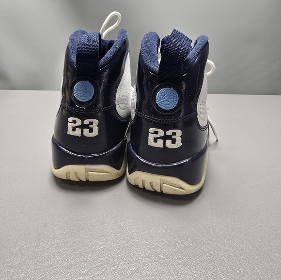 Air Jordan 9 ‘UNC’ 302370-145 OG IX White Blue Men’s Size 10 - Picture 4 of 11